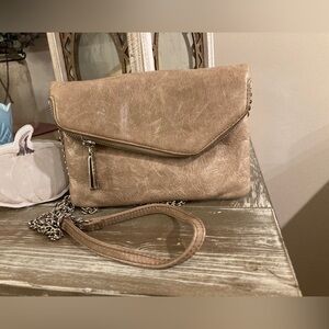 Hobo/ Hobo International/Daria Crossbody/Clutch Leather Bag/color-tan
